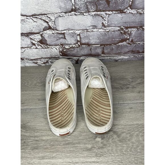 TAOS Ez Soul White Canvas Fabric Slip On Mule Sneakers Women’s Sz 9.5M US/40EU - Picture 5 of 16